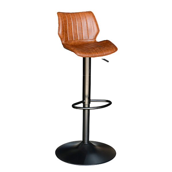 Alfa Gas Lift Bar Stool Vegan Leather Tan