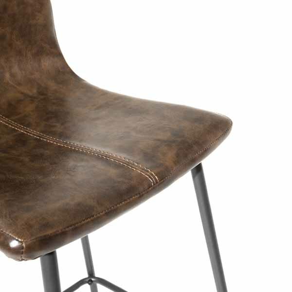 Barracuda Barstool Vegan Leather Chestnut3