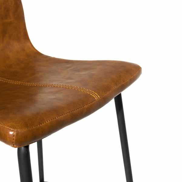 Barracuda Barstool Vegan Leather Tan3