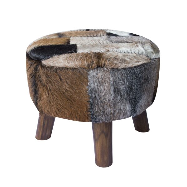 Kampala Large Round Patchwork Pouffe