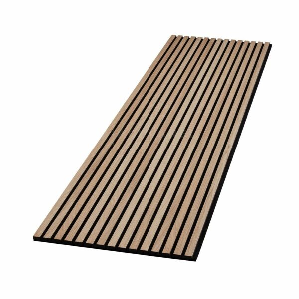 walnut decorative acoustic slat wall panel 2400mm x 600mm p11120 818526 image