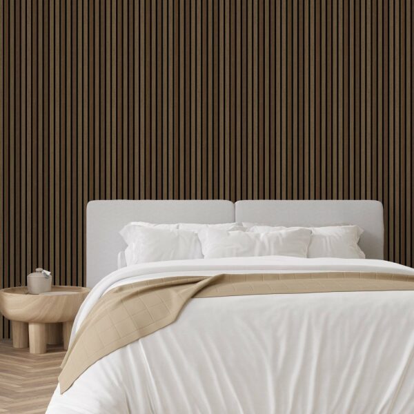 walnut decorative acoustic slat wall panel 2400mm x 600mm p11120 824260 image